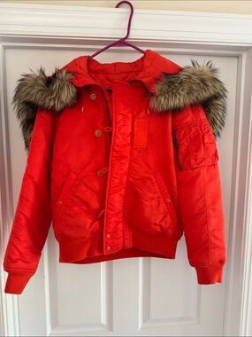 Ralph Lauren Polo Bright Orange Quilted Jacket